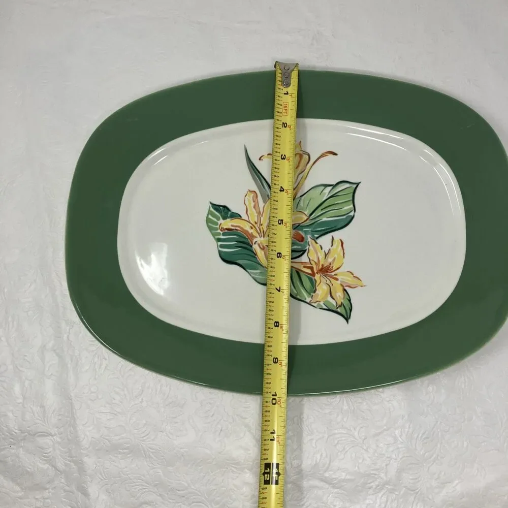 Vintage Taylor Smith Taylor Conversation Daylily Pattern 13 1/4” Serving Platter
